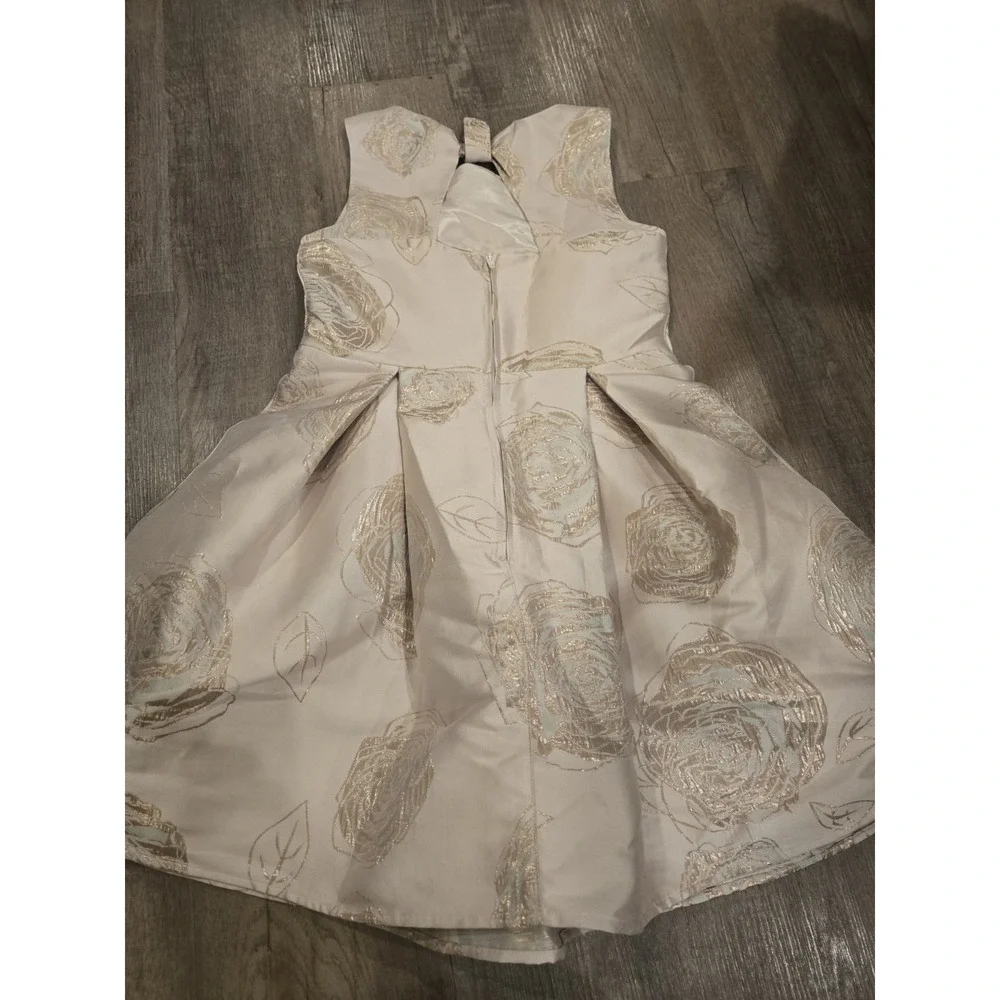 Children's Place Girls 12 Rose Pink Metallic‎ Pattern Fancy Dress